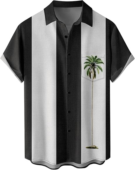 Amazon | Men's Shirt, シャツ メンズ 半袖 大きいサイズ 綿 大人